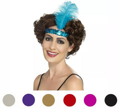 20's headdress with feather in various colors
