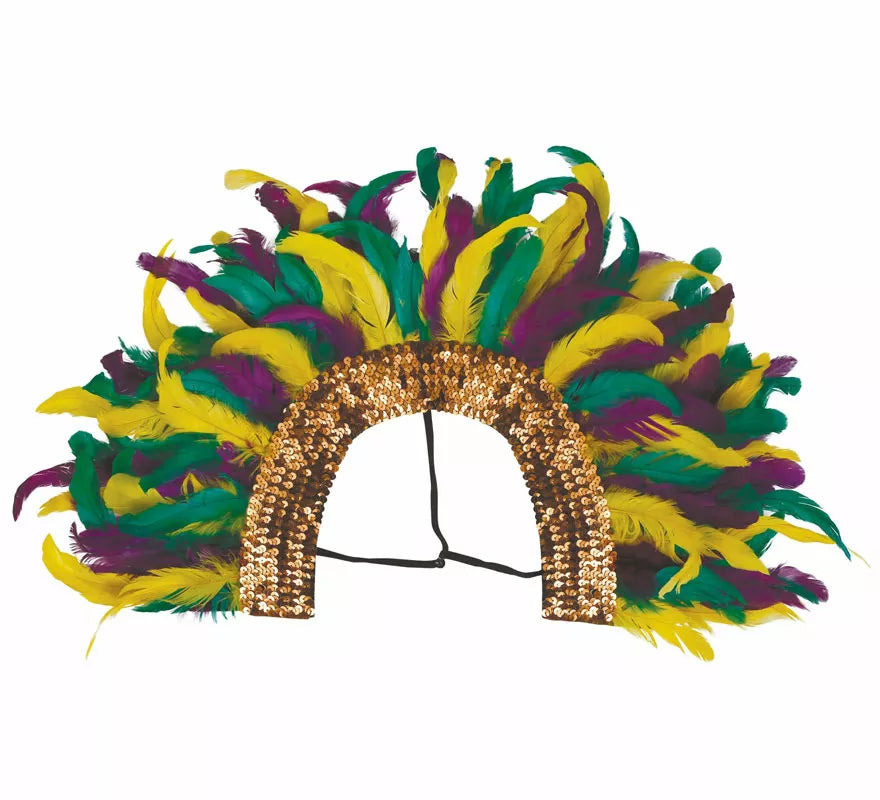 Translation missing: en.Tocado con Plumas Multicolor