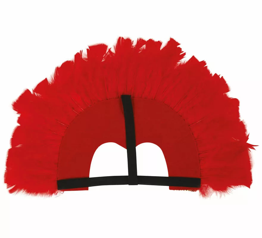 Tocado con Plumas Rojo
