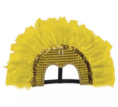Feather headdress in various colors