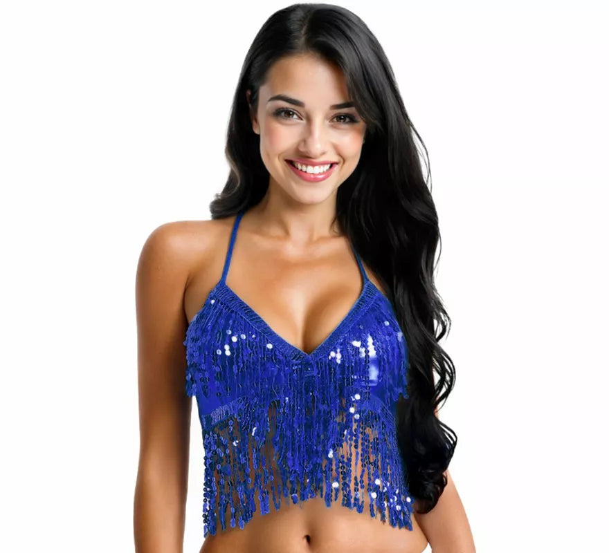 Top con Lentejuelas y Flecos en varios colores para mujer