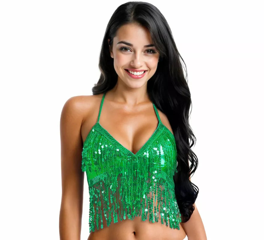 Translation missing: en.Top con Lentejuelas y Flecos en varios colores para mujer