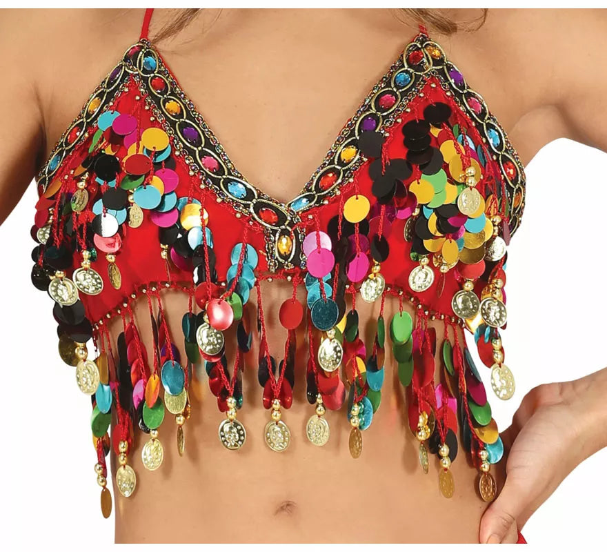 Top Danza del Vientre Rojo