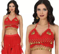 Women's Red Coin Top
