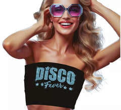 Women's black disco top