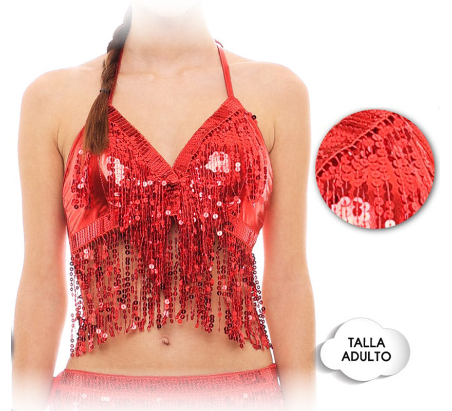 Translation missing: en.Top Lentejuelas Flecos talla única para mujer en varios colores para mujer
