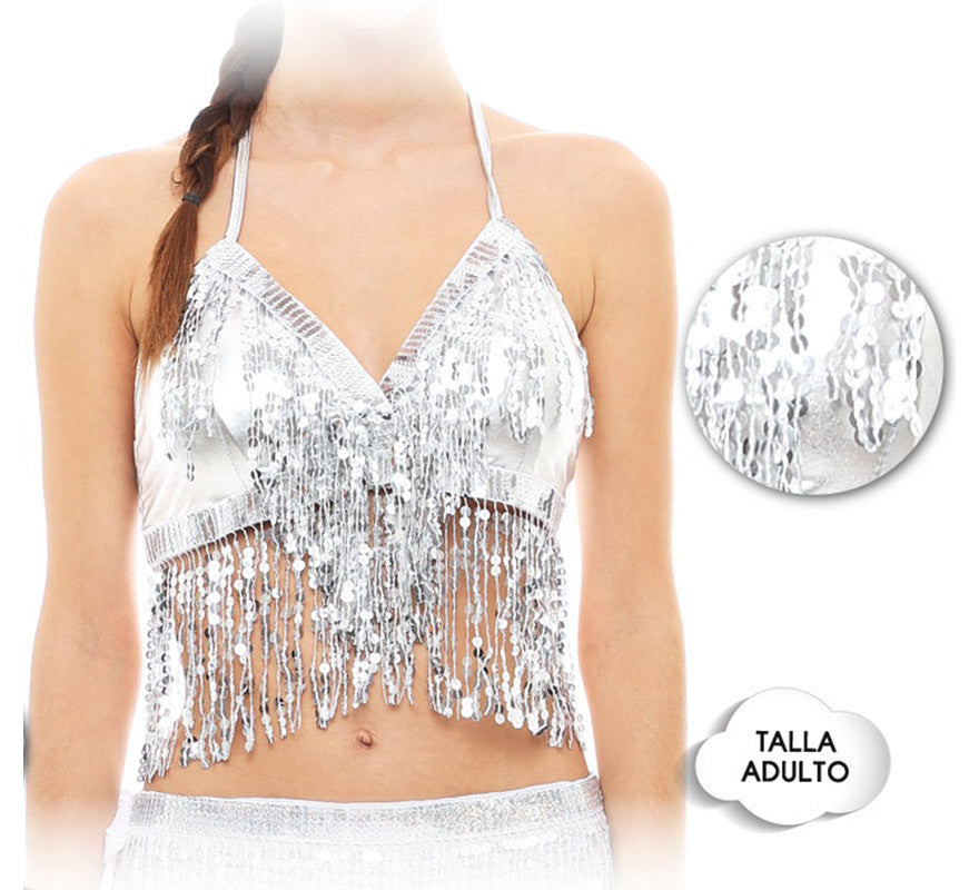 Top Lentejuelas Flecos talla única para mujer en varios colores para mujer
