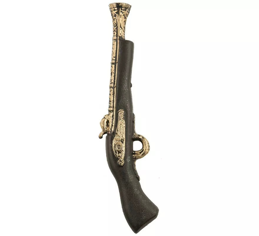 Translation missing: en.Trabuco de Pirata Negro y Dorado de 42 cm