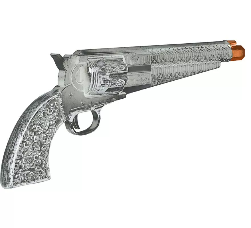Translation missing: en.Trabuco de Pistolero plateado de 30 cm de Plástico