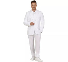 Elegant white funny suit for men
