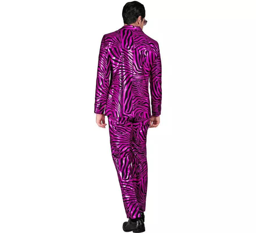 Traje Divertido de Fiesta animal print púrpura para hombre