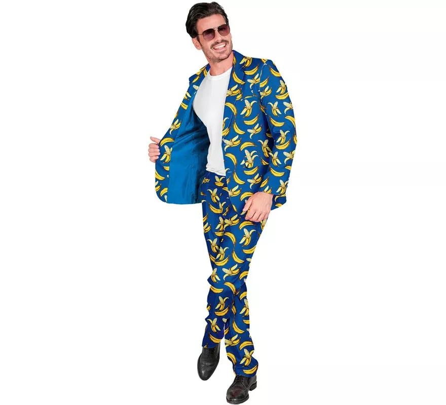 Translation missing: en.Traje Divertido de Fiesta azul Banana para hombre