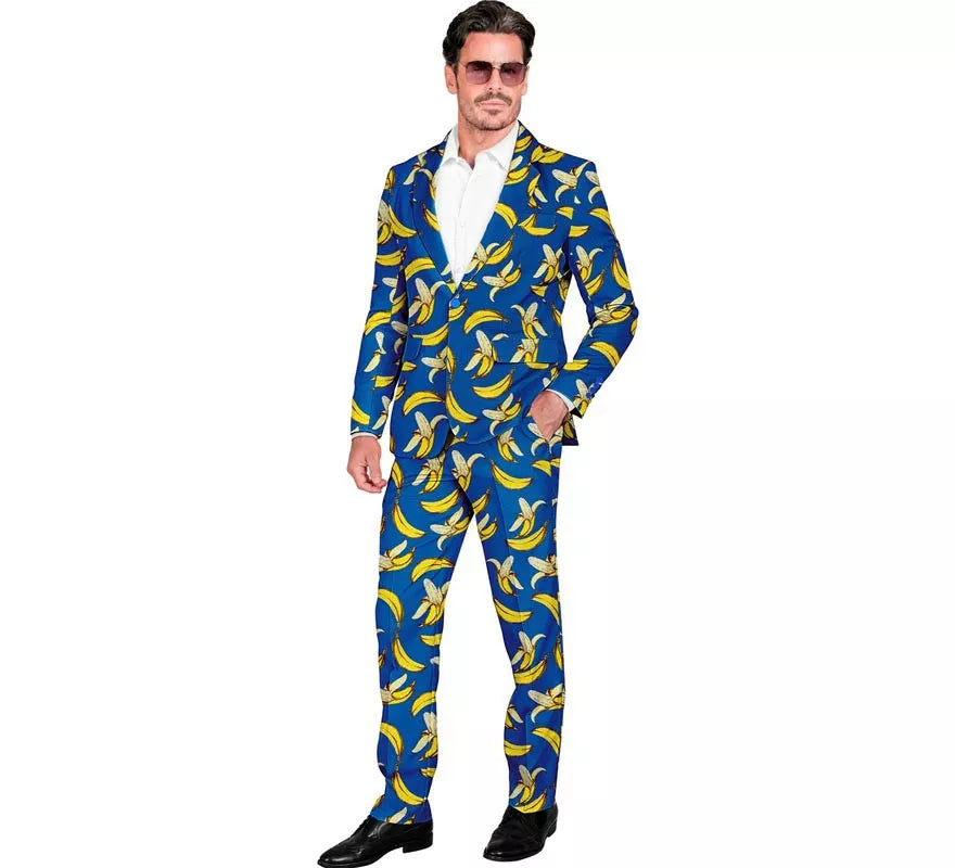 Translation missing: en.Traje Divertido de Fiesta azul Banana para hombre
