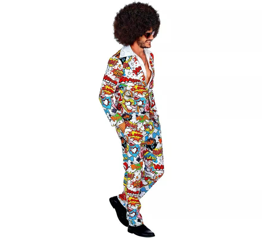 Traje Divertido de los años 60 Arte Pop para hombre