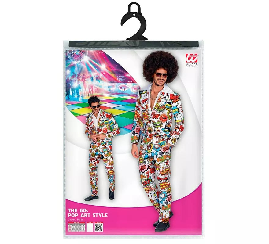 Traje Divertido de los años 60 Arte Pop para hombre
