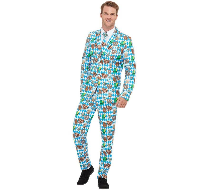 Traje Divertido de Oktoberfest Azul para hombre