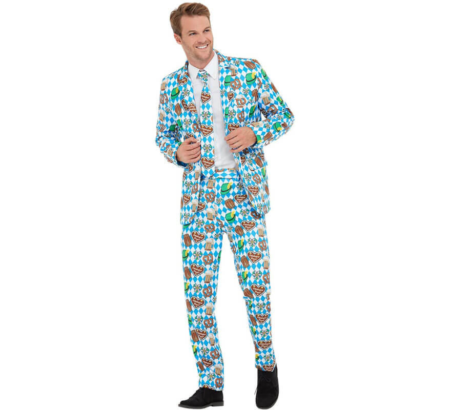 Translation missing: en.Traje Divertido de Oktoberfest Azul para hombre