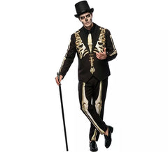 Funny Skeleton Costume with Distressed Effect for Men