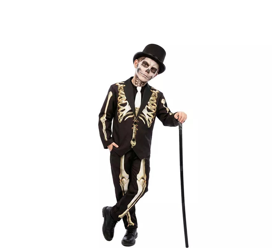 Traje Divertido Esqueleto efecto envejecido para niño