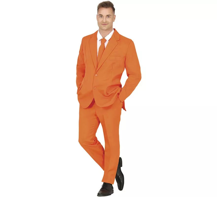 Traje Divertido naranja elegante para hombre