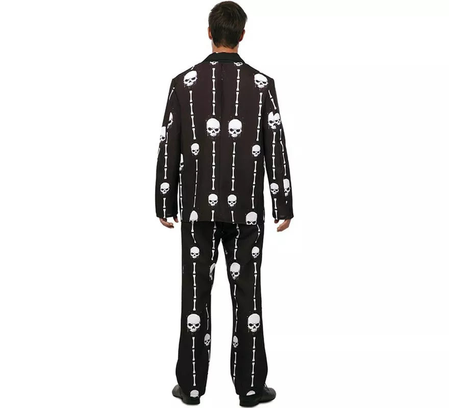 Translation missing: en.Traje Divertido negro Calaveras y Huesos para hombre