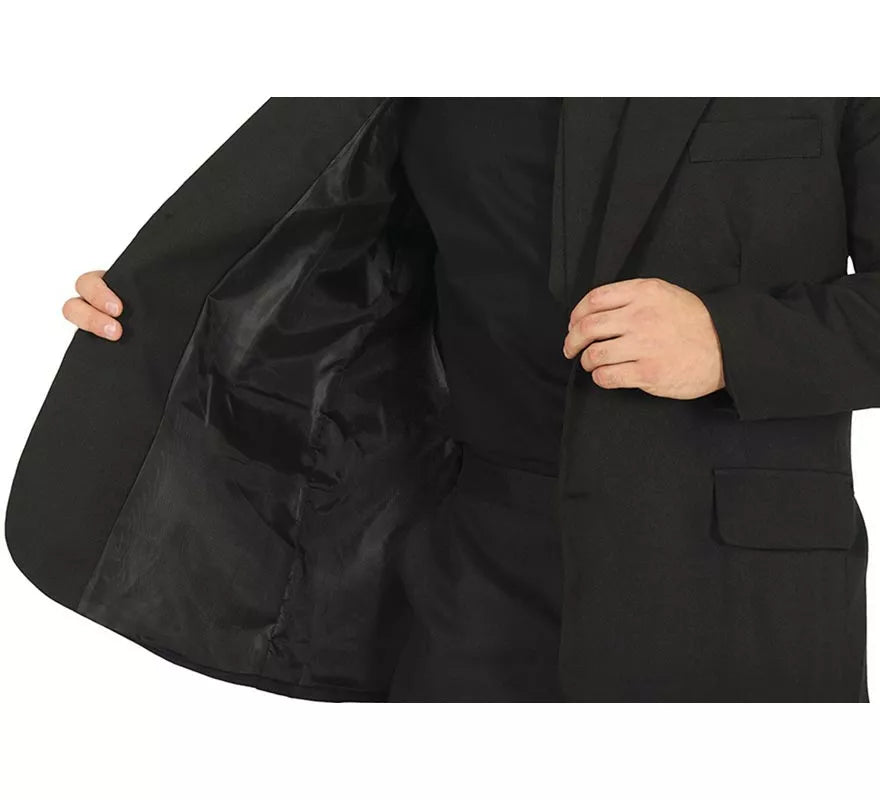 Traje Divertido negro mate para hombre