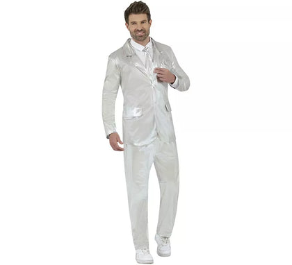 Traje Divertido plateado para hombre