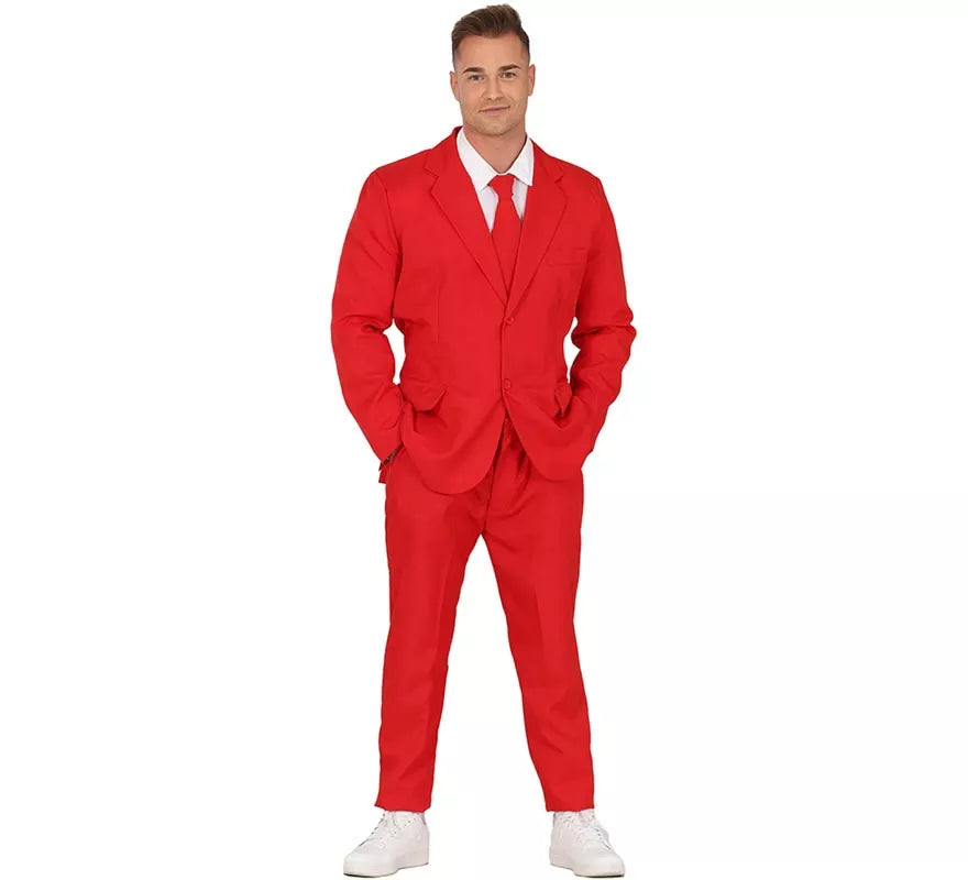 Traje Divertido rojo vibrante para hombre