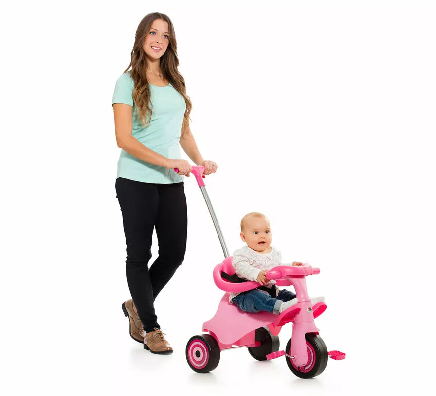 Translation missing: en.Triciclo infantil rosa con Bandeja y Palo