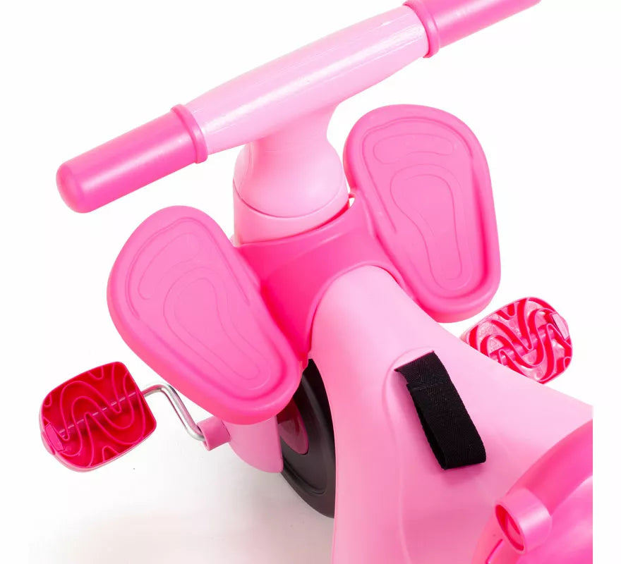 Triciclo infantil rosa con Bandeja y Palo