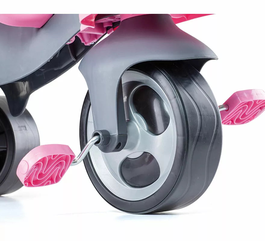 Translation missing: en.Triciclo infantil rosa con Ruedas de Goma, Cinturón y Bolsa