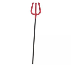 Red trident with glitter 80 cm
