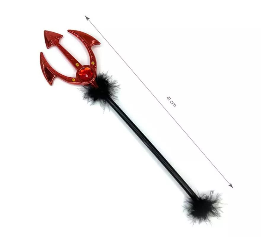Tridente rojo Fantasía de 41 cm