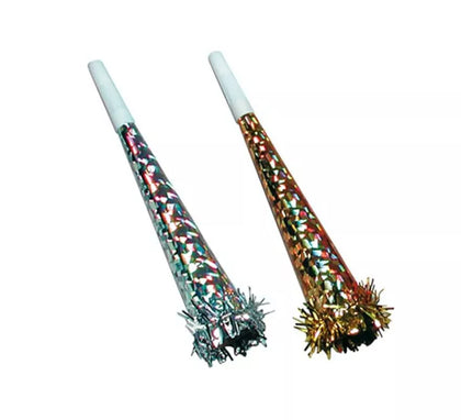 Trompeta metalizada en varios colores 26 cm