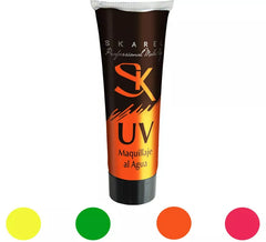 30 ml water-based makeup tube in various UV colors.