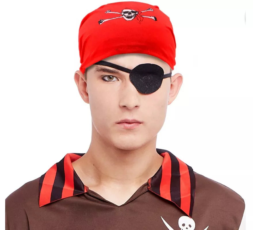 Turbante de Pirata con calavera adulto en colores surtidos
