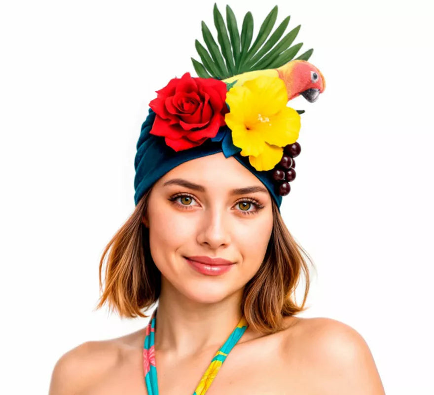 Translation missing: en.Turbante de Rumbera Tropical con Flores