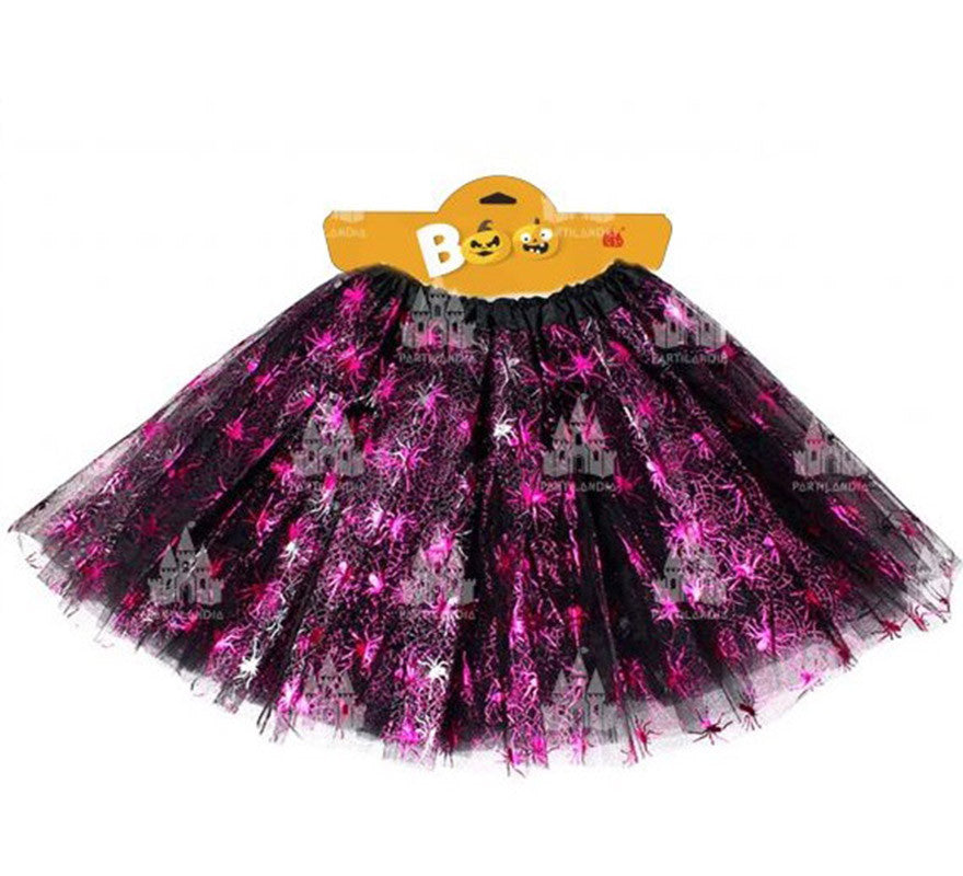 Tutú 40 cm Arañas Fucsia para mujer