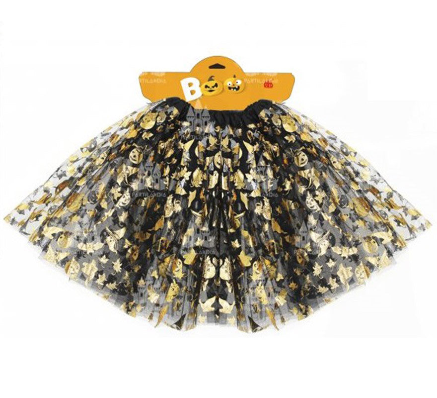 Translation missing: en.Tutú 40 cm Halloween Oro para mujer