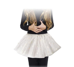White tutu with children's flowers 53 cm