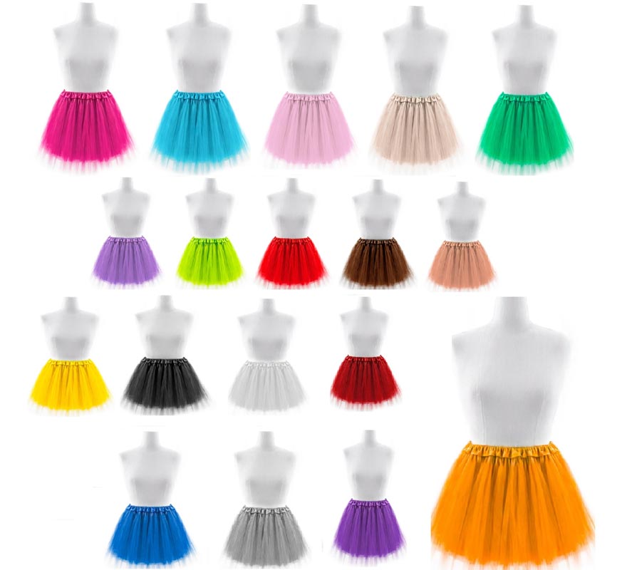 Translation missing: en.Tutú con dobladillo en varios colores de 45 cm adulto