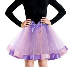 30cm children's tutu with lilac and pink bow