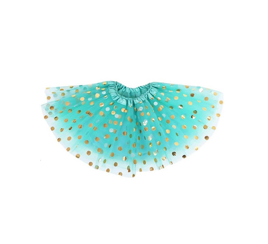 Tutú con Topos Dorados de 40 cm en varios colores