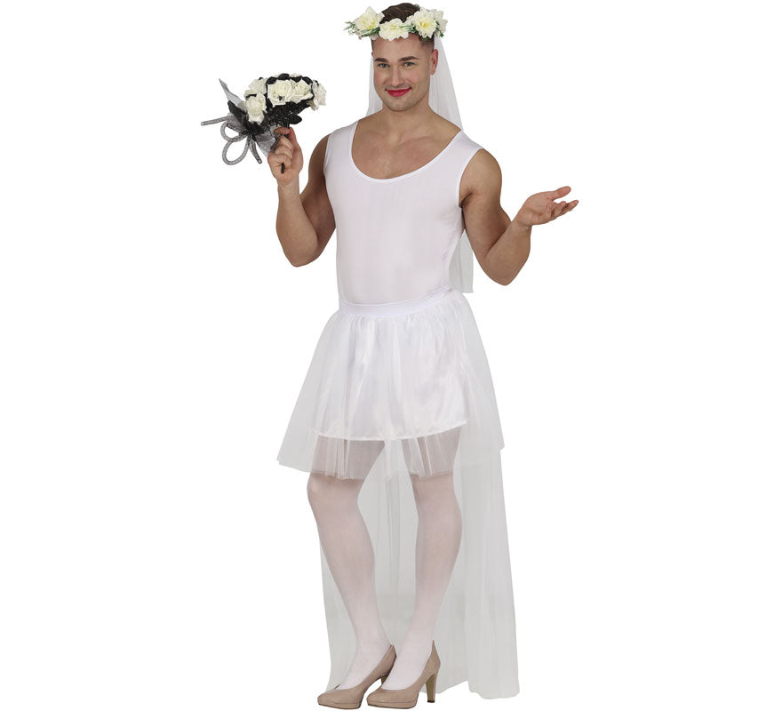 Tutú de Novia blanco de 80 cm