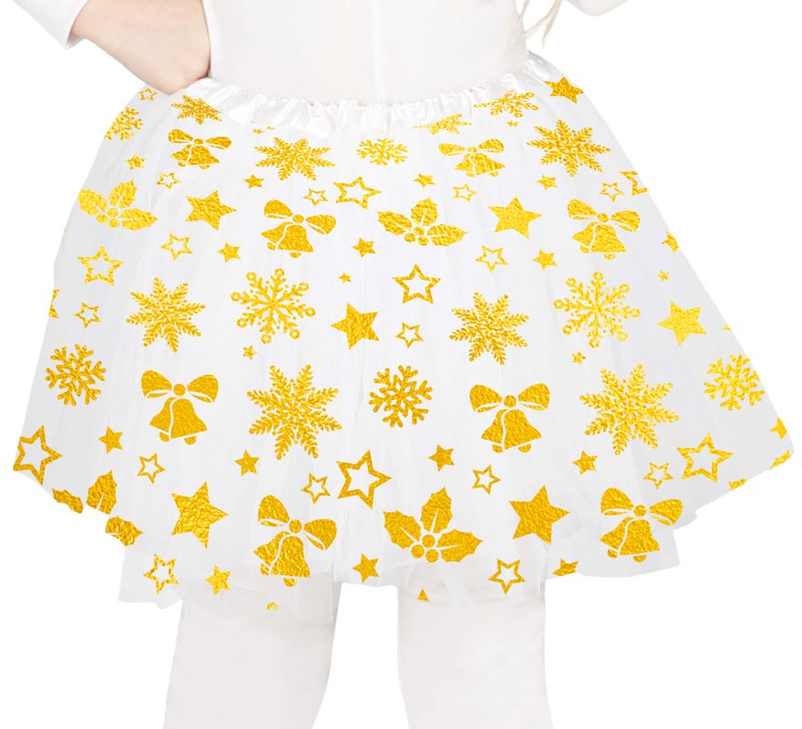 Tutú Estrellas doradas infantil de 30 cm
