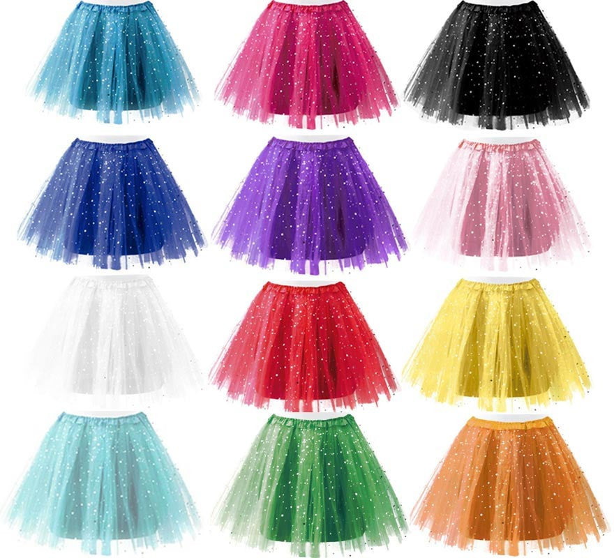 Tutú Estrellas en varios colores para mujer de 40 cm