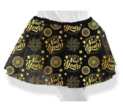 Happy New Year Black and Gold Tutu for Kids, 30cm