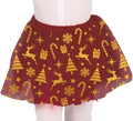 Tutú Navideño granate infantil de 30 cm