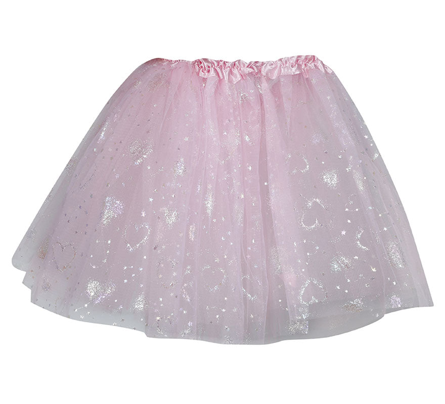 Tutú rosa con Estrellas de 30 cm infantil