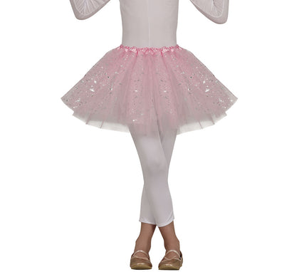 Tutú rosa con Estrellas de 30 cm infantil